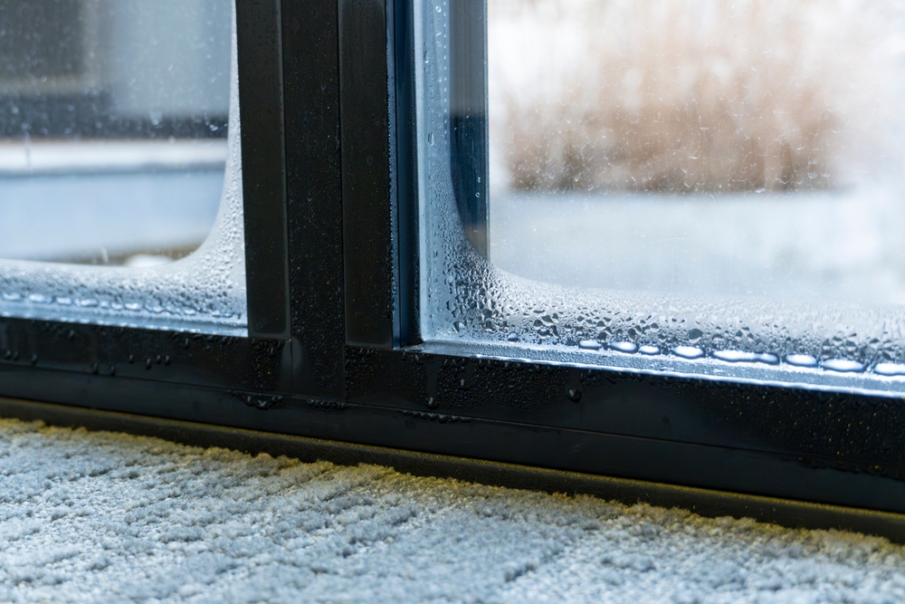 Close,Up,Of,Double,Glazed,Window,Door,Condensation,Causes,By