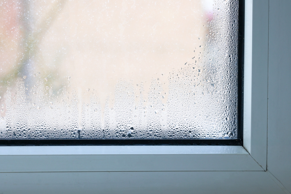 Close,Up,Of,Double,Glazed,Window,Condensation,Causes,By,Excessive